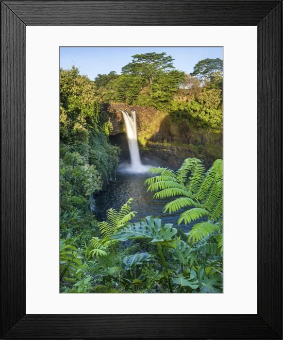 Framed Print : USA, Hawaii, Big Island, Rainbow Falls