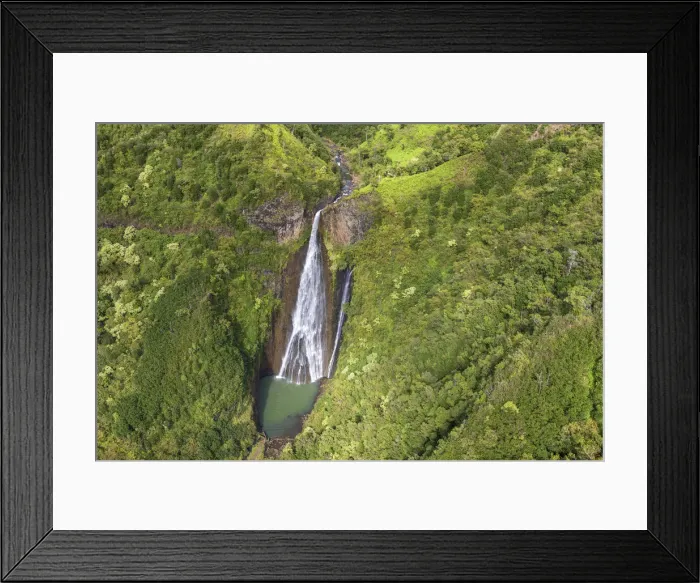 Framed Print : USA, Hawaii, Kauai, Manawaiopuna Falls, film location Jurassic Park Framed Print : USA, Hawaii, Kauai, Manawaiopuna Falls, film location Jurassic Park