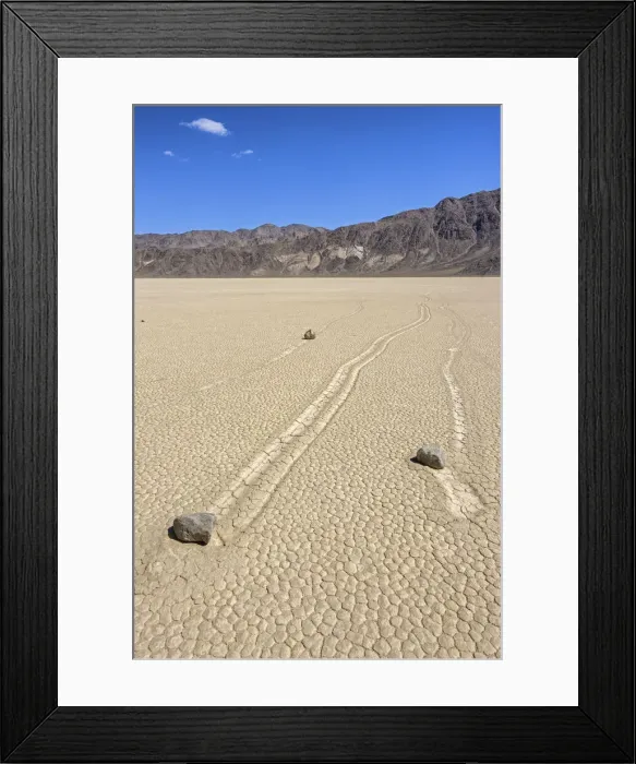 Framed Print : USA, California, Death Valley National Park, Racetrack Playa, wandering stones Framed Print : USA, California, Death Valley National Park, Racetrack Playa, wandering stones