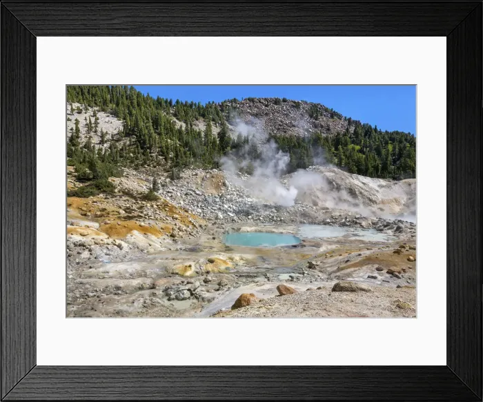 Framed Print : USA, California, Lassen Volcanic National Park, Bumpass Hell, Geothermal Area