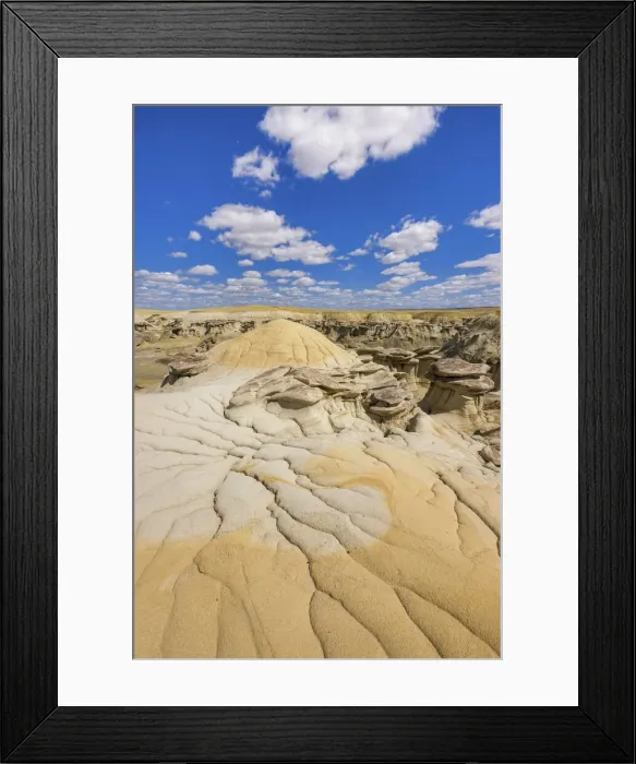 Framed Print : USA, New Mexico, badlands area, Ah-shi-sle-pah wilderness