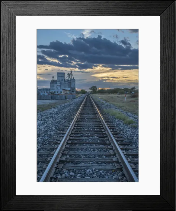Framed Print : USA, Texas, Marfa, Railroad tracks Framed Print : USA, Texas, Marfa, Railroad tracks