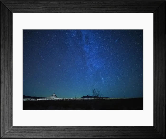 Framed Print : USA, West Texas, Texas Big Big National Park, Grapevine Hills, milky way and butte