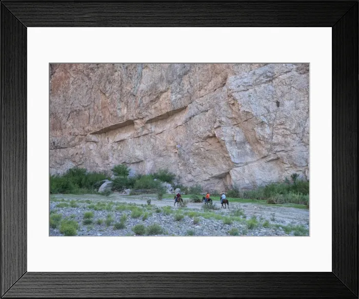 Framed Print : USA, West Texas, Big Bend National Park, Boquillas Canyon, Mexican horsemen Framed Print : USA, West Texas, Big Bend National Park, Boquillas Canyon, Mexican horsemen