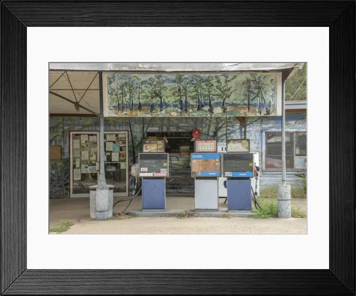 Framed Print : USA, Texas, Karnack, Caddo lake, abandoned gas station Framed Print : USA, Texas, Karnack, Caddo lake, abandoned gas station