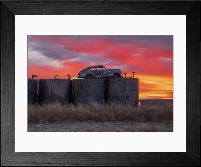 Framed Print : USA, Great Plains, Nebraska, Hamlet, sunrise Framed Print : USA, Great Plains, Nebraska, Hamlet, sunrise
