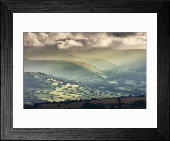 Framed Print : View over the Brecons Beacons from Mynydd Troed in The Black Mountains Framed Print : View over the Brecons Beacons from Mynydd Troed in The Black Mountains