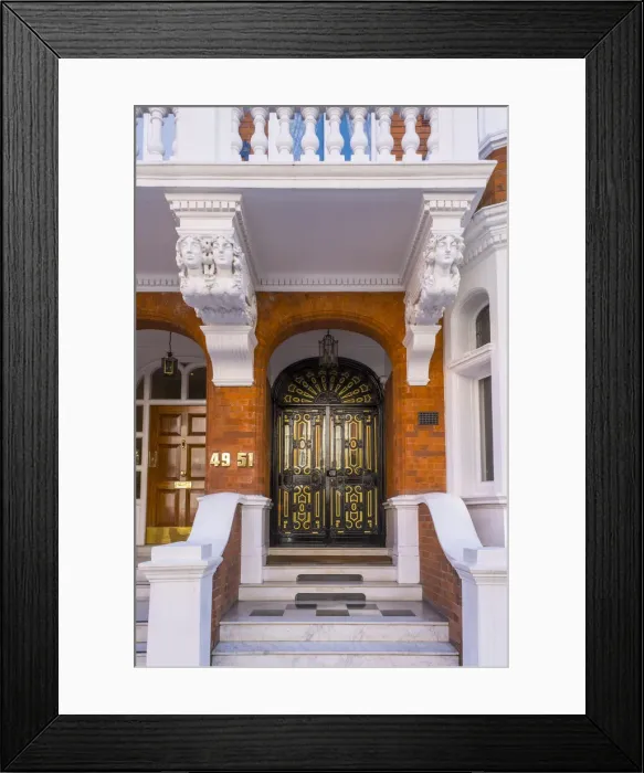 Framed Print : Ornate entrance, Kensington, London, England, UK Framed Print : Ornate entrance, Kensington, London, England, UK