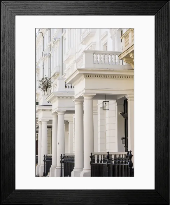 Framed Print : Porchways, Kensington, London, England, UK