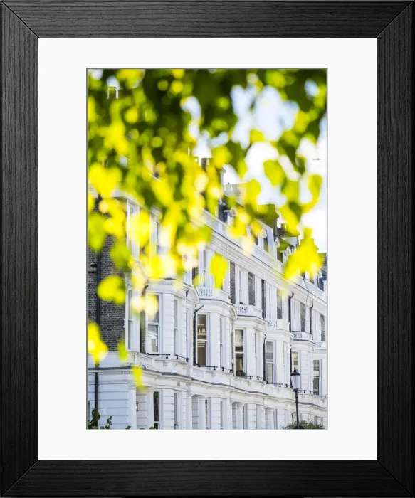 Framed Print : Georgian Terraced houses, Kensington, London, England, UK Framed Print : Georgian Terraced houses, Kensington, London, England, UK