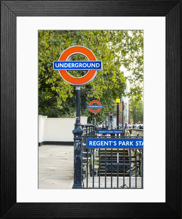 Framed Print : Regents Park underground station, London, England, UK