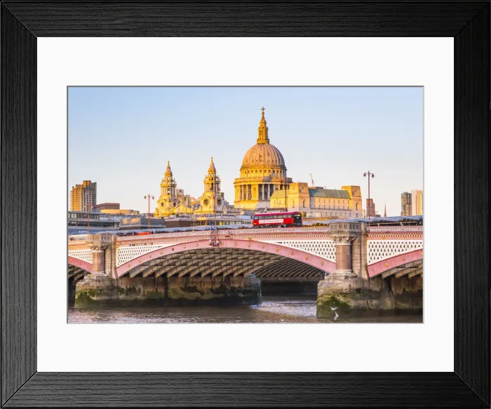 Framed Print : St. Pauls Cathedral & Blackfriars bridge, London, England, UK Framed Print : St. Pauls Cathedral & Blackfriars bridge, London, England, UK