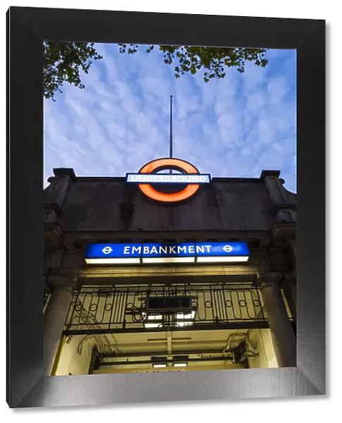 Embankment station, London, England, UK