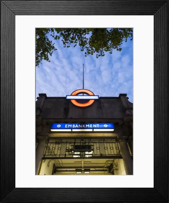 Framed Print : Embankment station, London, England, UK Framed Print : Embankment station, London, England, UK