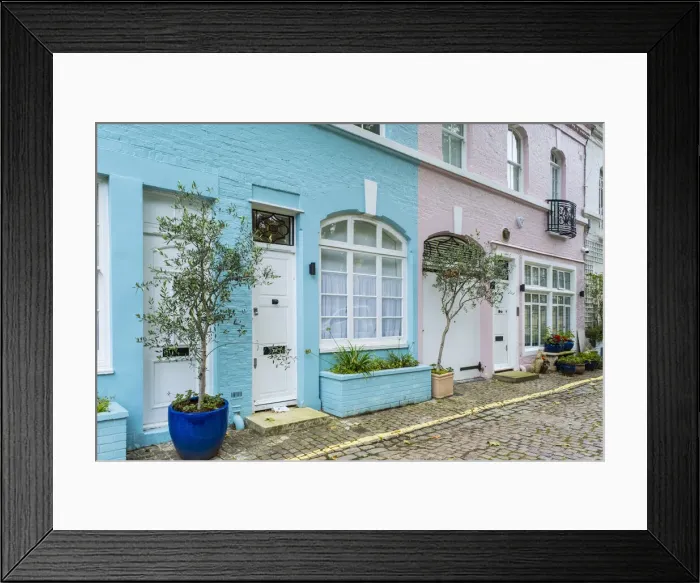 Framed Print : Mews houses, Kensington, London, England, UK Framed Print : Mews houses, Kensington, London, England, UK