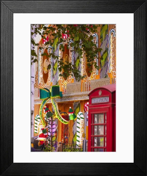 Framed Print : Christmas decorations on Annabels, Berkeley Square, Mayfair, London, England, UK Framed Print : Christmas decorations on Annabels, Berkeley Square, Mayfair, London, England, UK