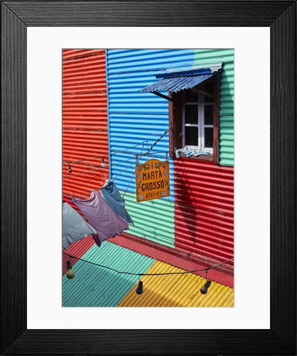 Framed Print : A colorful detail inside a historic conventillo of the Caminito de La Boca, Buenos Aires, Argentina Framed Print : A colorful detail inside a historic conventillo of the Caminito de La Boca, Buenos Aires, Argentina