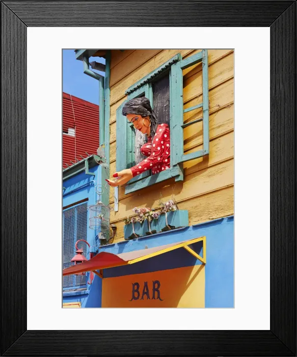 Framed Print : The window of a bar in La Boca neighborhood, Buenos Aires, Argentina Framed Print : The window of a bar in La Boca neighborhood, Buenos Aires, Argentina