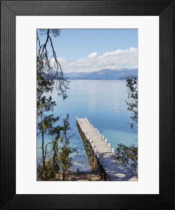 Framed Print : A wooden jetty in the Arrayanes National Park'on Lake Nahuel Huapi, Villa La Angostura, Neuquen, Patagonia, Argentina Framed Print : A wooden jetty in the Arrayanes National Park'on Lake Nahuel Huapi, Villa La Angostura, Neuquen, Patagonia, Argentina
