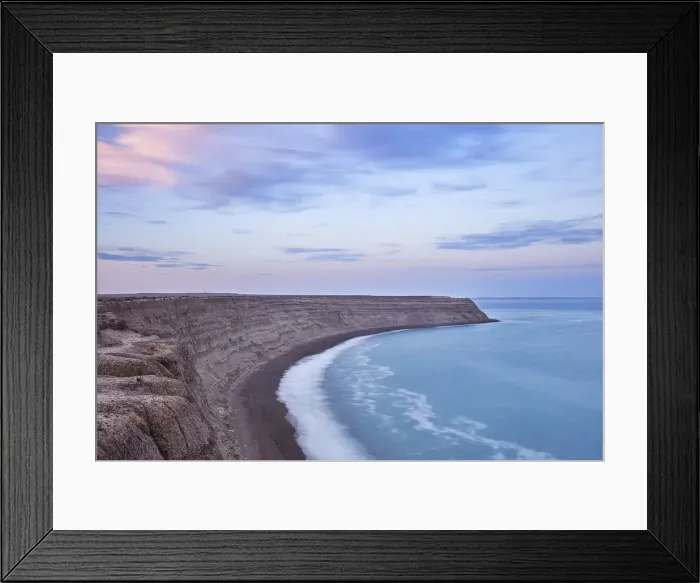 Framed Print : The cliffs of Punta Ninfas at twilight, Chubut, Patagonia, Argentina Framed Print : The cliffs of Punta Ninfas at twilight, Chubut, Patagonia, Argentina