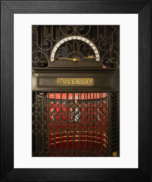 Framed Print : The old elevator of the Palacio Barolo building, Monserrat, Buenos Aires, Argentina. (PR) Framed Print : The old elevator of the Palacio Barolo building, Monserrat, Buenos Aires, Argentina. (PR)
