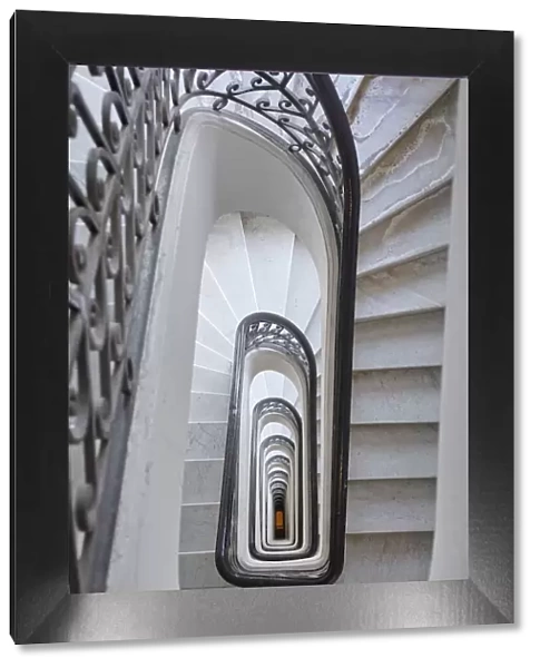 The staircase of Palacio Barolo, Monserrat, Buenos Aires, Argentina. (PR)