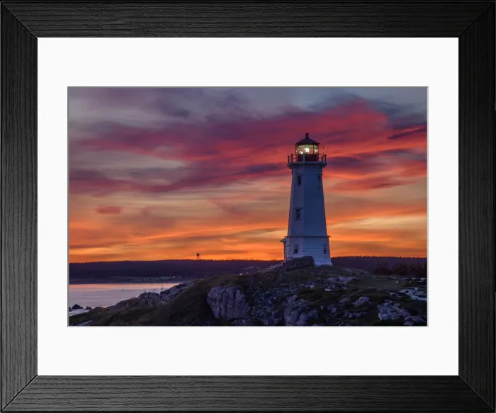 Framed Print : North America, Nova Scotia, Maritimes, Cape Breton Island, Louisbourg, Lighthouse