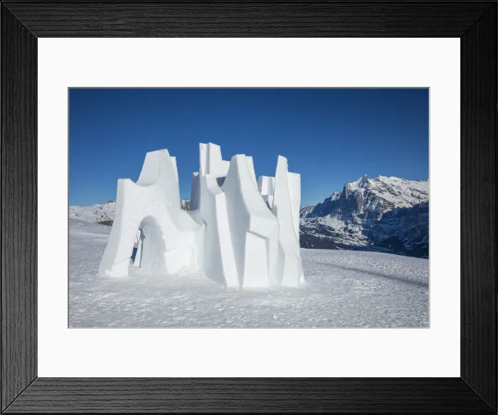 Framed Print : Ice sculpture, Mannlichen, Jungfrau Region, Berner Oberland, Switzerland