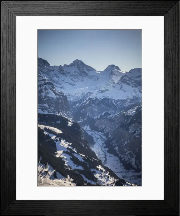 Framed Print : Lauterbrunnen valley from Mannlichen, Jungfrau Region, Berner Oberland, Switzerland Framed Print : Lauterbrunnen valley from Mannlichen, Jungfrau Region, Berner Oberland, Switzerland