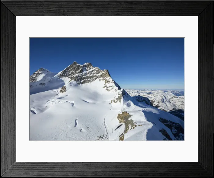 Framed Print : Jungfrau from the Jungfraujoch, Jungfrau Region, Berner Oberland, Switzerland