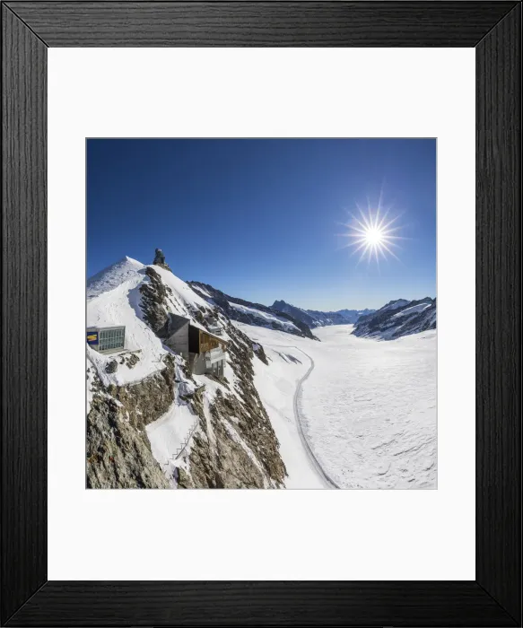 Framed Print : Aletschgletscher, Jungfraujoch, Jungfrau Region, Berner Oberland  /  Valais, Switzerland