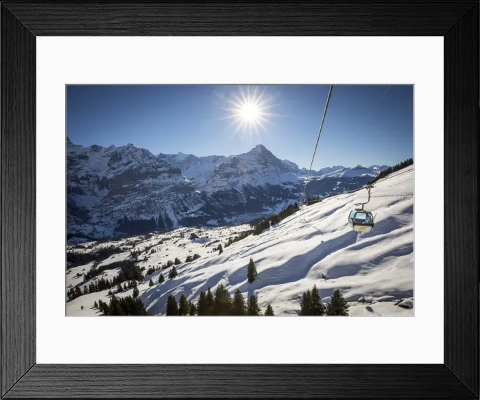 Framed Print : Cable car to First, Grindelwald, Jungfrau Region, Berner Oberland, Switzerland Framed Print : Cable car to First, Grindelwald, Jungfrau Region, Berner Oberland, Switzerland