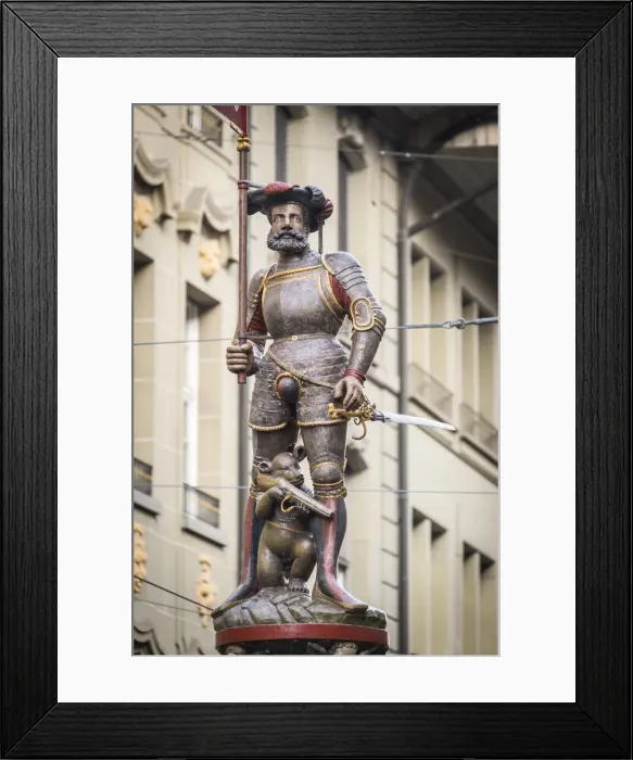 Framed Print : Schutzenbrunnen statue, Marktgasse, Bern (capital city), Berner Oberland, Switzerland Framed Print : Schutzenbrunnen statue, Marktgasse, Bern (capital city), Berner Oberland, Switzerland