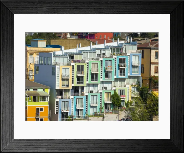 Framed Print : Colorful modern residential building, Cerro Yungay, Valparaiso, Valparaiso Province, Valparaiso Region, Chile Framed Print : Colorful modern residential building, Cerro Yungay, Valparaiso, Valparaiso Province, Valparaiso Region, Chile
