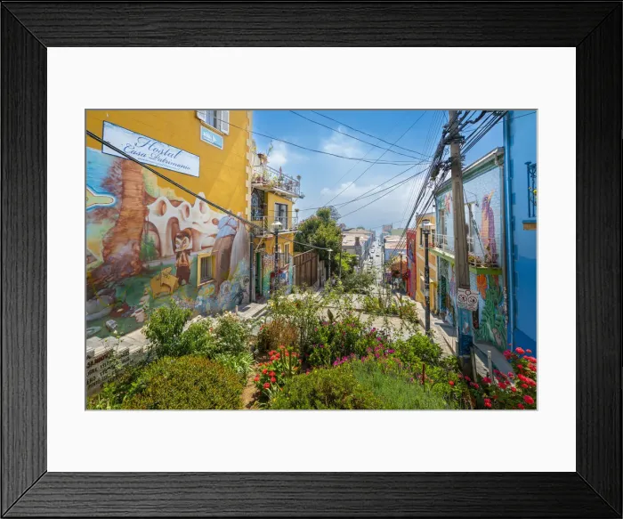 Framed Print : Colorful houses of Templeman staircase, UNESCO, Cerro Alegre, Valparaiso, Valparaiso Province, Valparaiso Region, Chile Framed Print : Colorful houses of Templeman staircase, UNESCO, Cerro Alegre, Valparaiso, Valparaiso Province, Valparaiso Region, Chile
