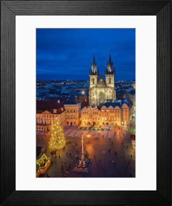 Framed Print : Illuminated Church of Our Lady before Tyn in city at twilight, Old Town of Prague, Prague, Bohemia, Czech Republic Framed Print : Illuminated Church of Our Lady before Tyn in city at twilight, Old Town of Prague, Prague, Bohemia, Czech Republic
