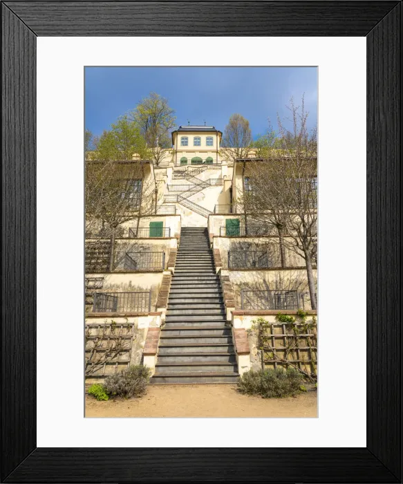 Framed Print : Staircase of Furstenberg Garden by Prague Castle, Mala Strana, Prague, Bohemia, Czech Republic Framed Print : Staircase of Furstenberg Garden by Prague Castle, Mala Strana, Prague, Bohemia, Czech Republic