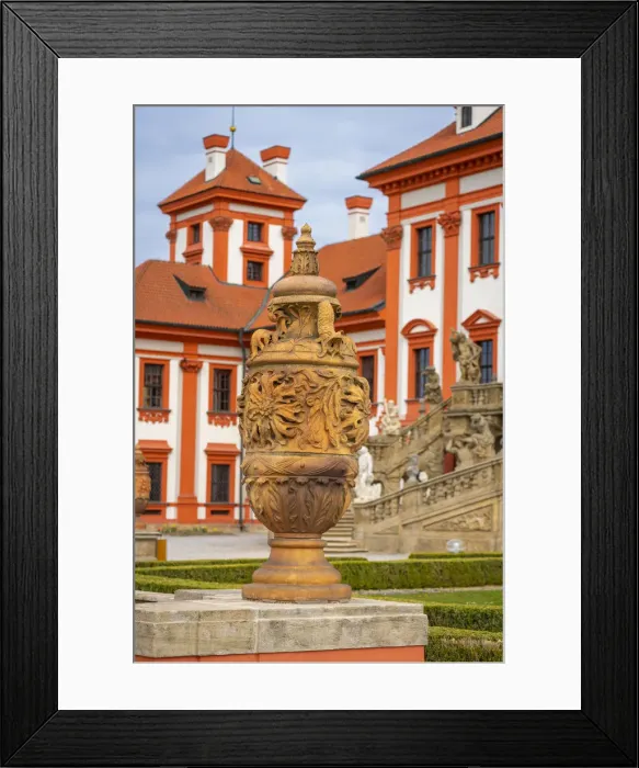 Framed Print : Terracotta vase in garden of Troja Chateau, Prague, Bohemia, Czech Republic Framed Print : Terracotta vase in garden of Troja Chateau, Prague, Bohemia, Czech Republic