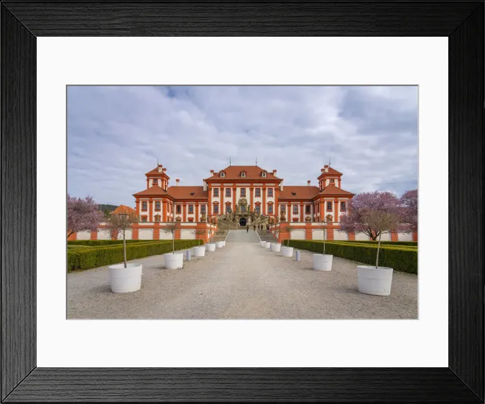Framed Print : Baroque Troja Chateau in spring, Prague, Bohemia, Czech Republic Framed Print : Baroque Troja Chateau in spring, Prague, Bohemia, Czech Republic