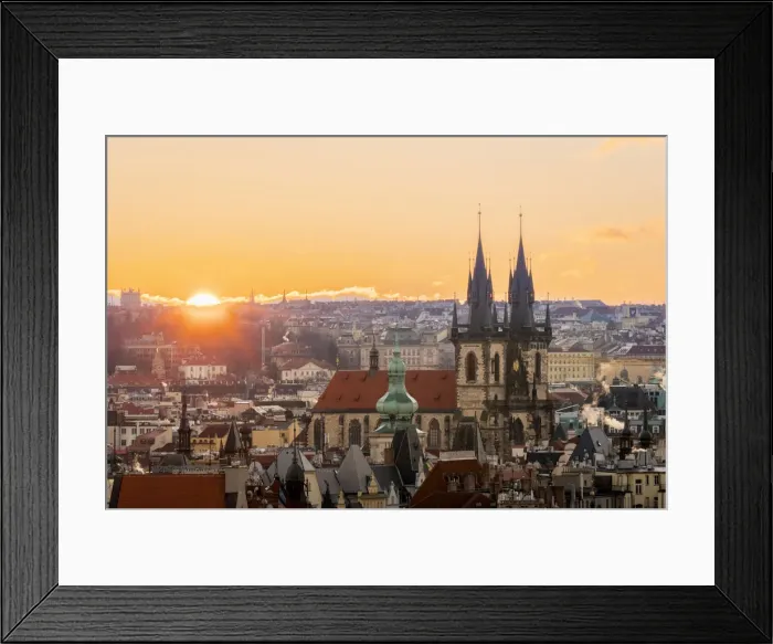 Framed Print : Church of our lady before Tyn seen from Letna Park at sunrise, Prague, Bohemia, Czech Republic Framed Print : Church of our lady before Tyn seen from Letna Park at sunrise, Prague, Bohemia, Czech Republic