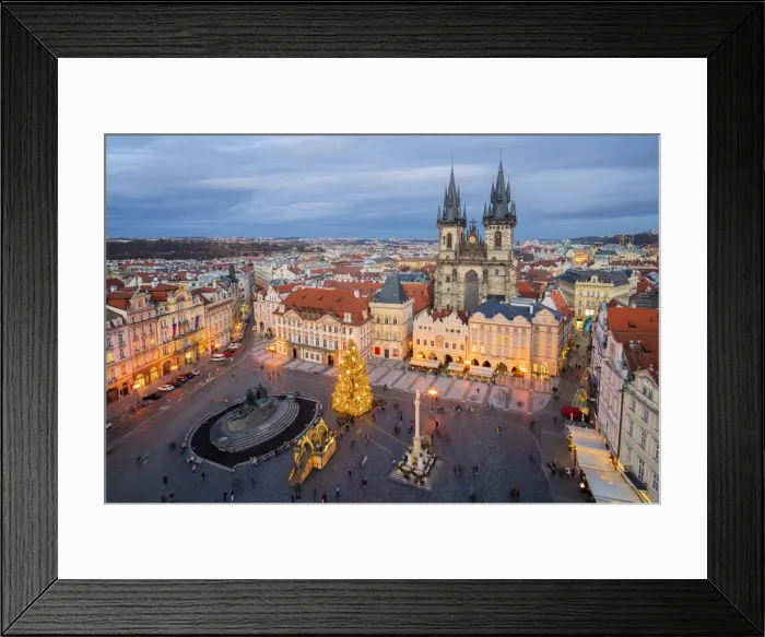 Framed Print : Church of Our Lady before Tyn in city at dusk, Old Town of Prague, Prague, Bohemia, Czech Republic Framed Print : Church of Our Lady before Tyn in city at dusk, Old Town of Prague, Prague, Bohemia, Czech Republic