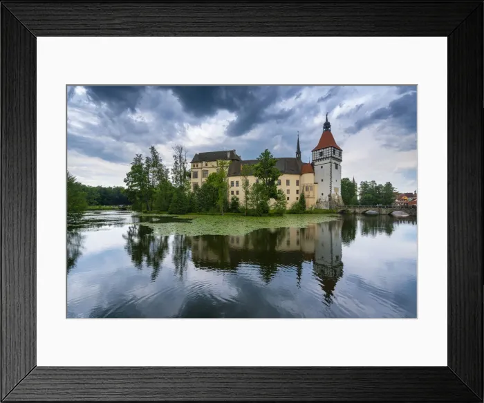 Framed Print : Reflection of Blatna Castle in pond, Blatna, Strakonice District, South Bohemian Region, Czech Republic Framed Print : Reflection of Blatna Castle in pond, Blatna, Strakonice District, South Bohemian Region, Czech Republic
