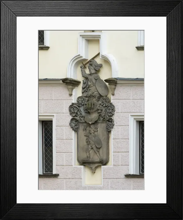 Framed Print : Sculpture on the wall of Blatna Castle, Blatna, Strakonice District, South Bohemian Region, Czech Republic Framed Print : Sculpture on the wall of Blatna Castle, Blatna, Strakonice District, South Bohemian Region, Czech Republic