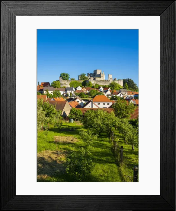 Framed Print : Ruins of Rabi castle against clear sky on sunny day, Rabi, Klatovy District, Plzen Region, Czech Republic Framed Print : Ruins of Rabi castle against clear sky on sunny day, Rabi, Klatovy District, Plzen Region, Czech Republic
