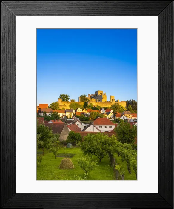 Framed Print : Ruins of Rabi castle against clear sky at sunset, Rabi, Klatovy District, Plzen Region, Czech Republic Framed Print : Ruins of Rabi castle against clear sky at sunset, Rabi, Klatovy District, Plzen Region, Czech Republic