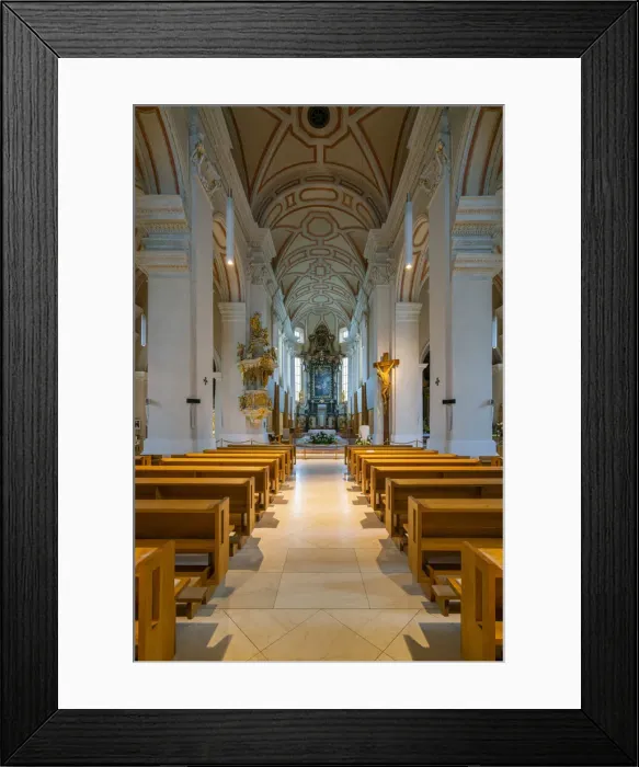 Framed Print : Wooden pews in Cathedral of St. Nicholas, Ceske Budejovice, South Bohemian Region, Czech Republic Framed Print : Wooden pews in Cathedral of St. Nicholas, Ceske Budejovice, South Bohemian Region, Czech Republic