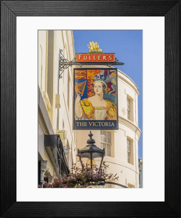 Framed Print : The Victoria Pub sign, London, England, UK Framed Print : The Victoria Pub sign, London, England, UK