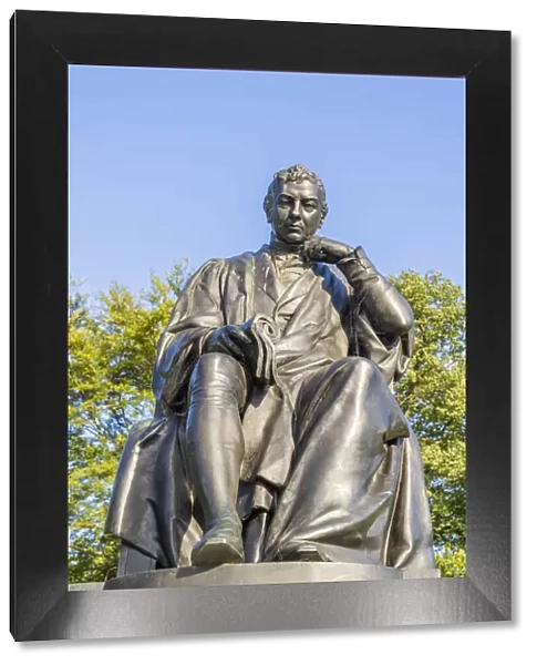 Statue of Edward Jenner, the physician, Kensington Gardens, Hyde Park, London, England, UK