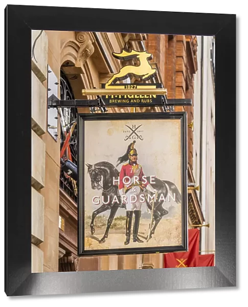 The Horse and Guardsman Pub sign, London, England, UK