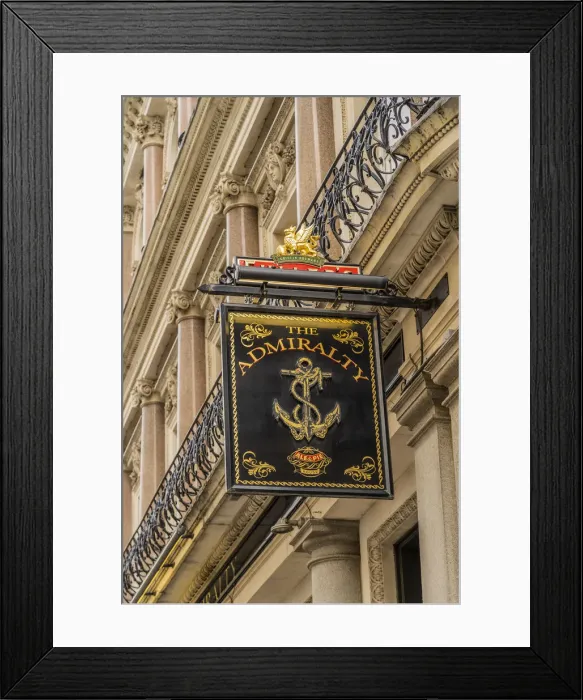 Framed Print : The Admiralty Pub sign, London, England, UK Framed Print : The Admiralty Pub sign, London, England, UK